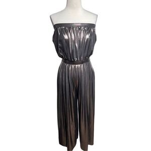 Urban Outfitters Retro Metallic Bronze Metallic Strapless Romper Size M